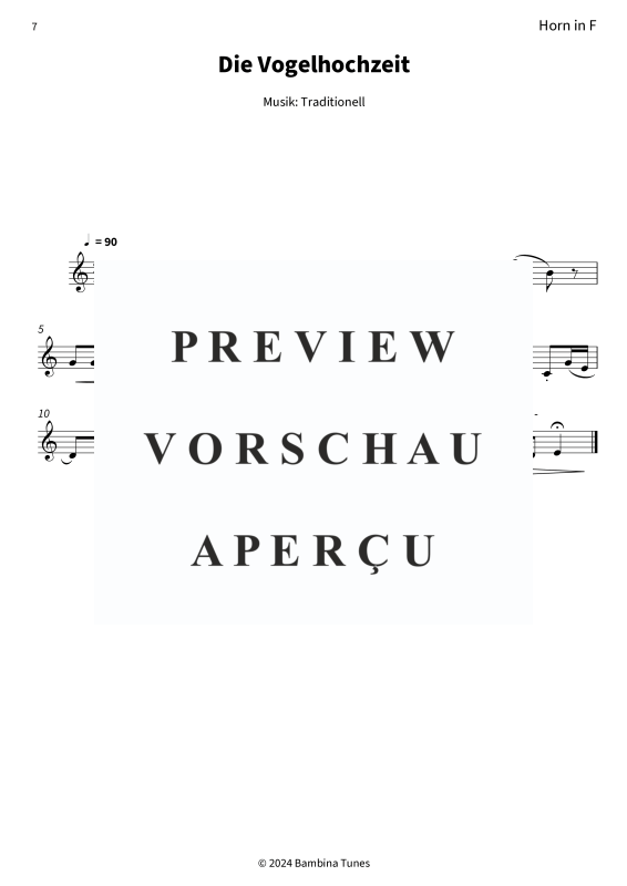 gallery: Die Vogelhochzeit, , (Blechbläser Quartett 2x Trompete in B, Horn in F + Posaune)