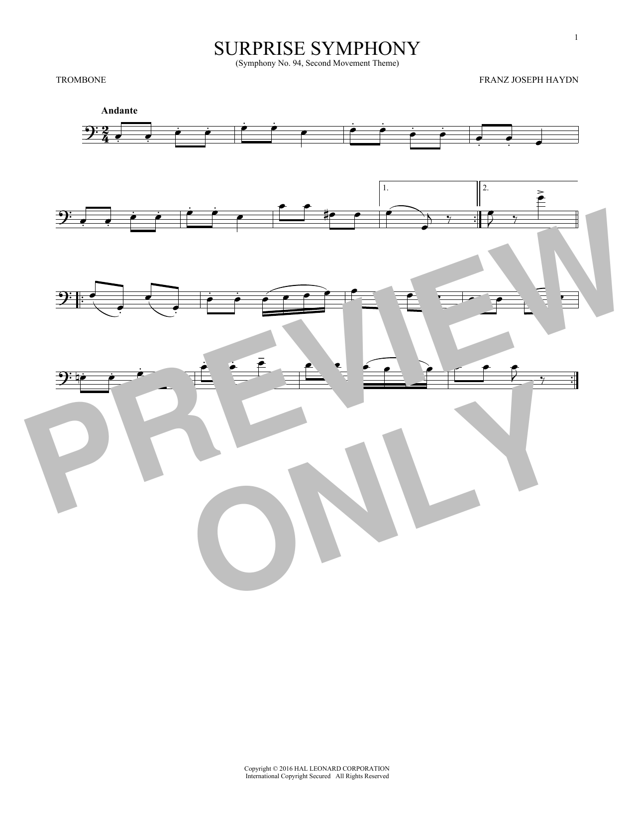 Product gallery: Page 1 of 1 The Surprise Symphony, Franz Joseph Haydn