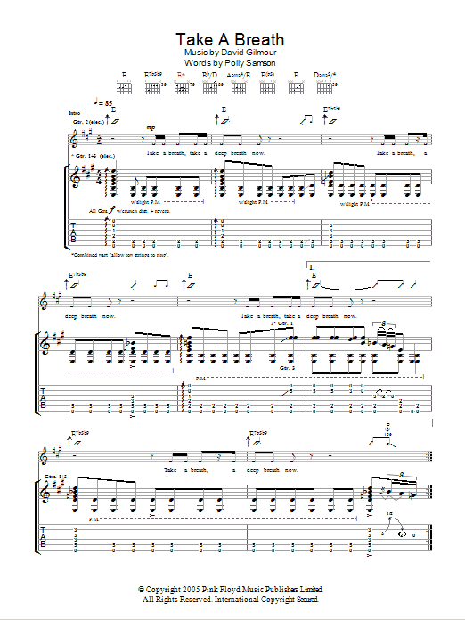 Product gallery: Page 1 of 1 Take A Breath, David Gilmour