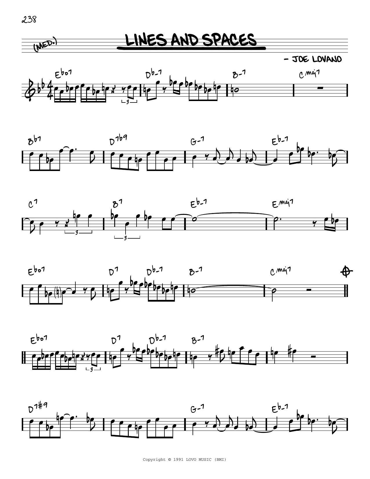 Produktbild zu:  Lines And Spaces [Reharmonized version] (arr. Jack Grassel) - Joe Lovano