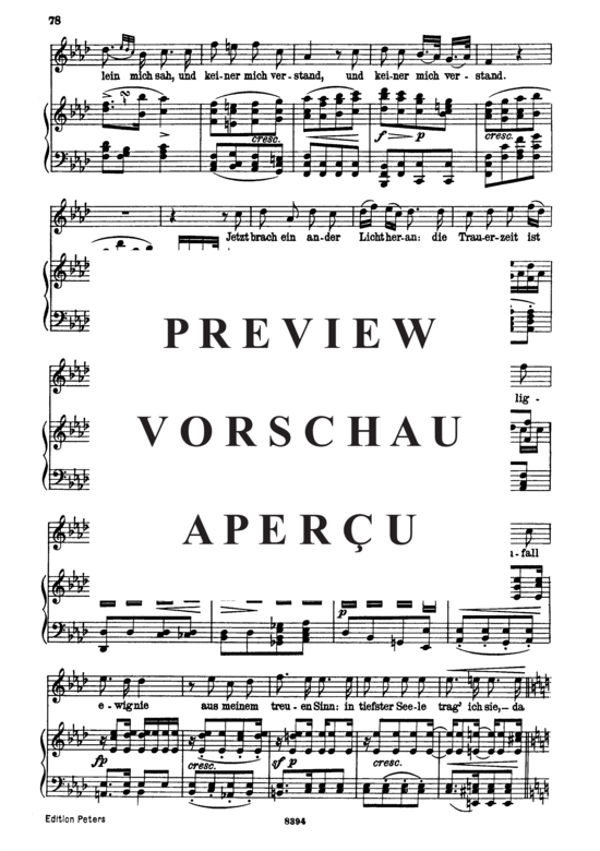 Product gallery: Page 3 of 4 Am Fenster D.878, , High Voice and Piano