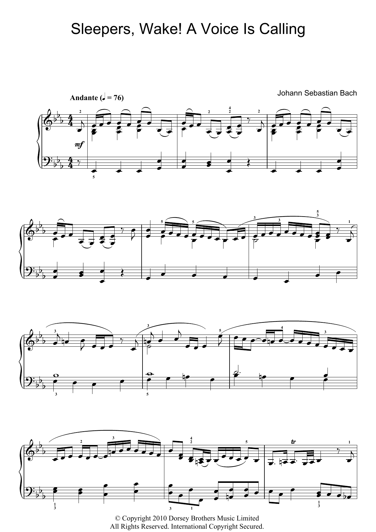 Produktgalerie: Seite 1 von 1 Sleepers, Wake! A Voice Is Calling, Johann Sebastian Bach, Klavier