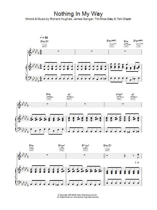 Produktgalerie: Seite 1 von 1 Nothing In My Way, Keane, Gesang, Gitarre, Klavier