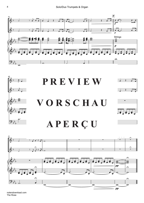gallery: The Rose, , (1-2 Trompeten in B + Orgel)(Fassung in F-Dur)