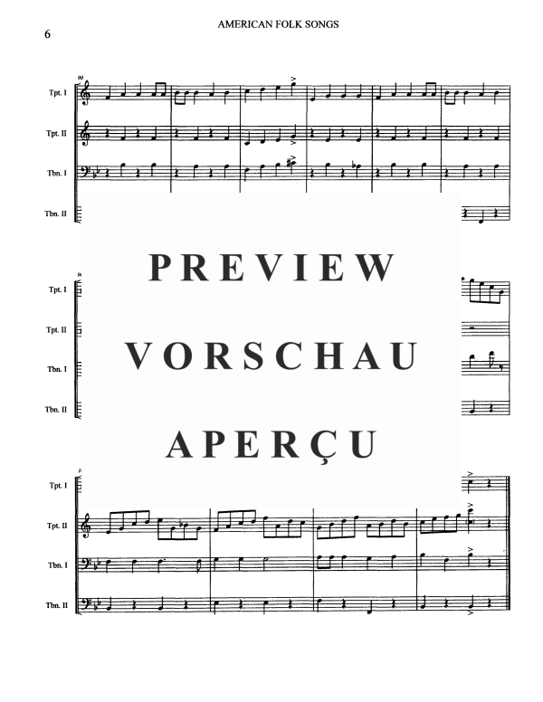 Produktgalerie: Seite 8 von 11 American Folk Songs, , Blechbläser Quartett