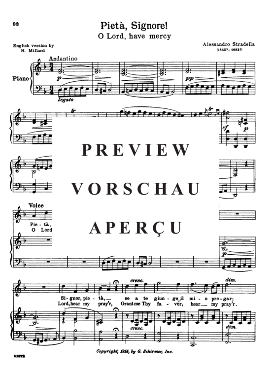 Product gallery: Page 2 of 7 Pietà,Signore, Parisotti, Alessandro, High Voice and Piano