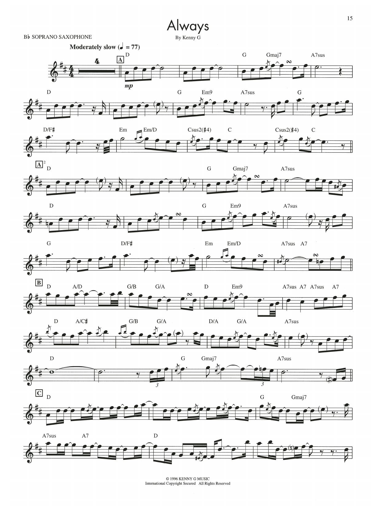 Product gallery: Page 1 of 1 Always, Kenny G