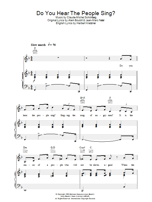 Product picture to: Do You Hear The People Sing?