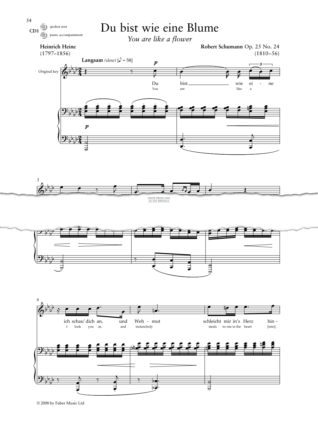 Produktbild zu: Du bist wie eine Blume (Op.25 No.24)