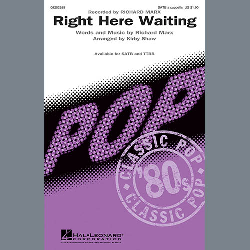 Produktbild zu: Right Here Waiting (arr. Kirby Shaw)