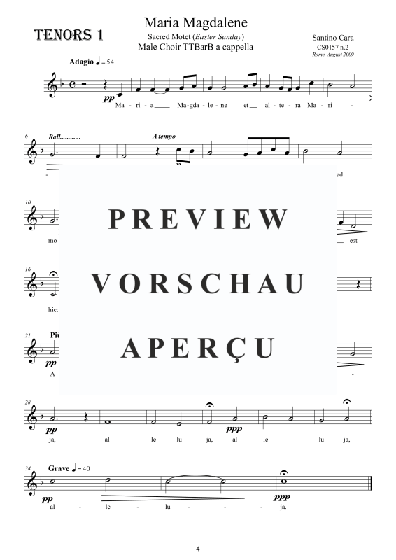 Produktgalerie: Seite 5 von 8 Maria Magdalene, , Männerchor