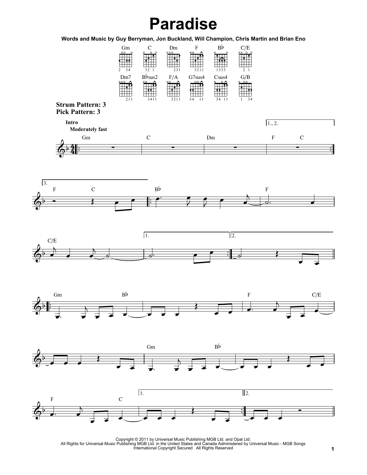 Produktbild zu:  Paradise - Coldplay