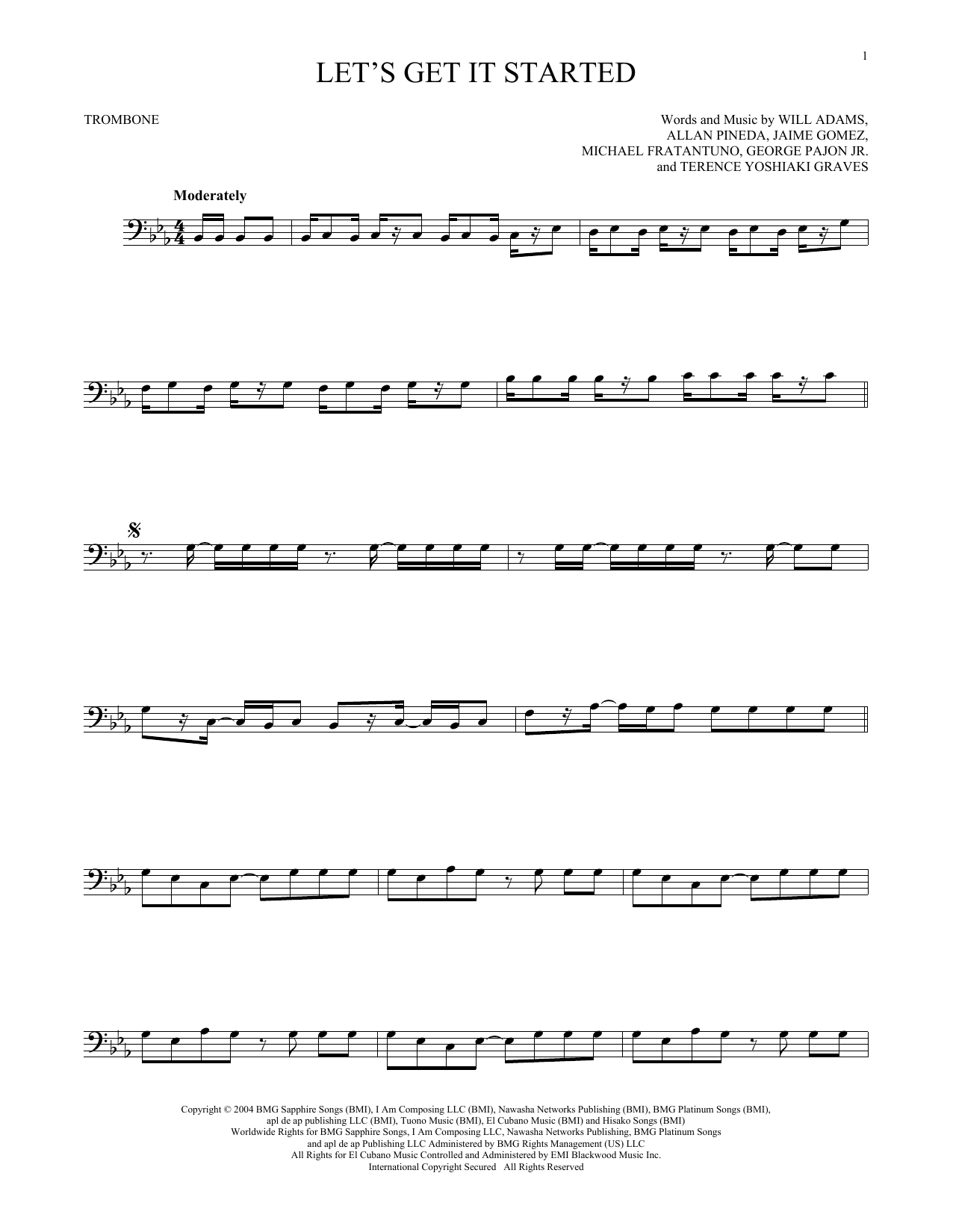 Product gallery: Page 1 of 1 Let's Get It Started, Black Eyed Peas