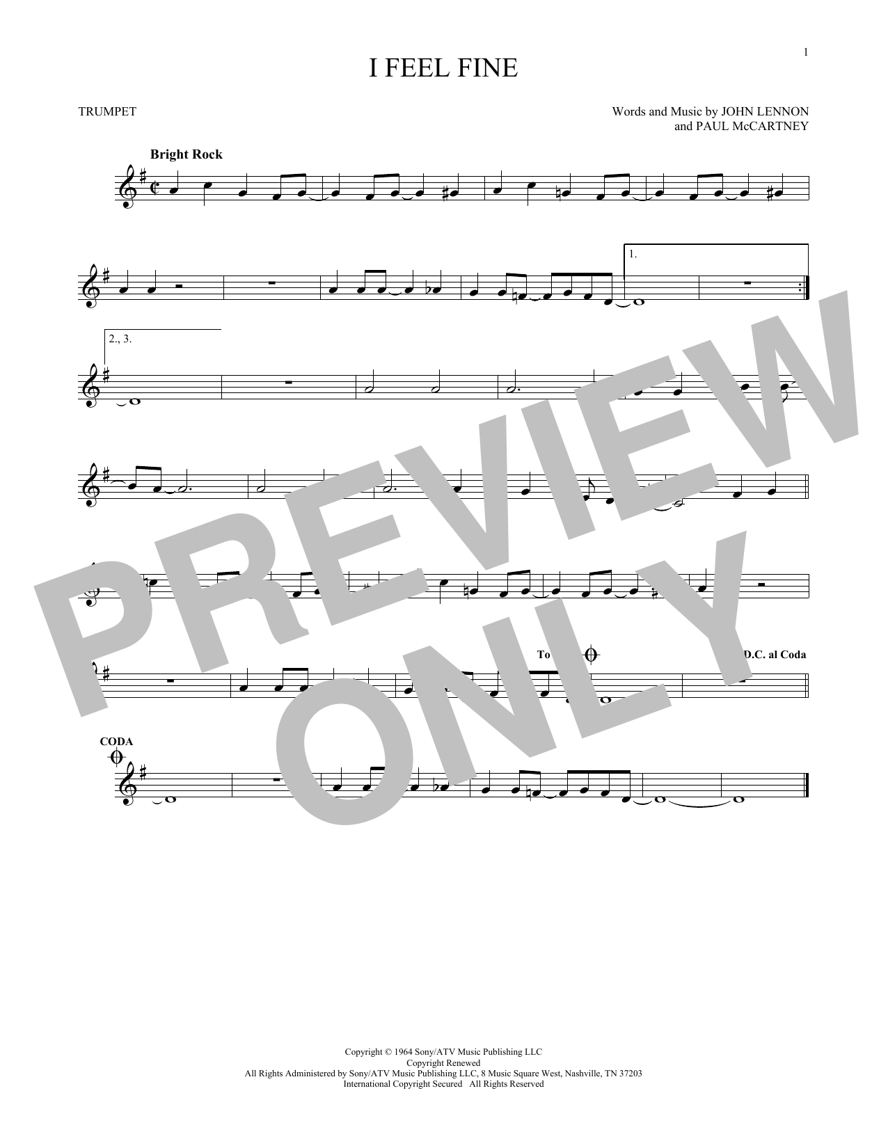 Produktgalerie: Seite 1 von 1 I Feel Fine, The Beatles, Trompete