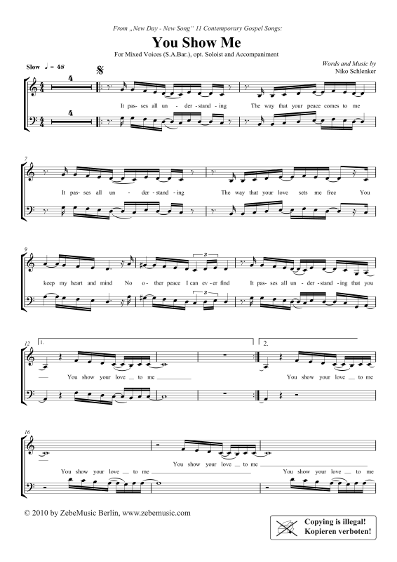 gallery: You Show Me, , Gemischter Chor SAB, Solo und Klavier