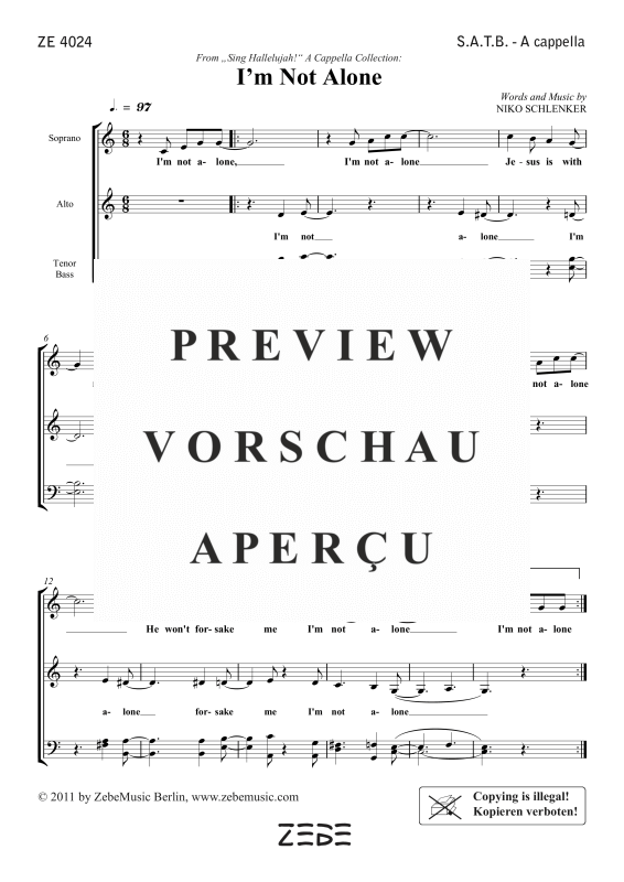 Produktgalerie: Seite 3 von 6 I´m Not Alone, , Gemischter Chor