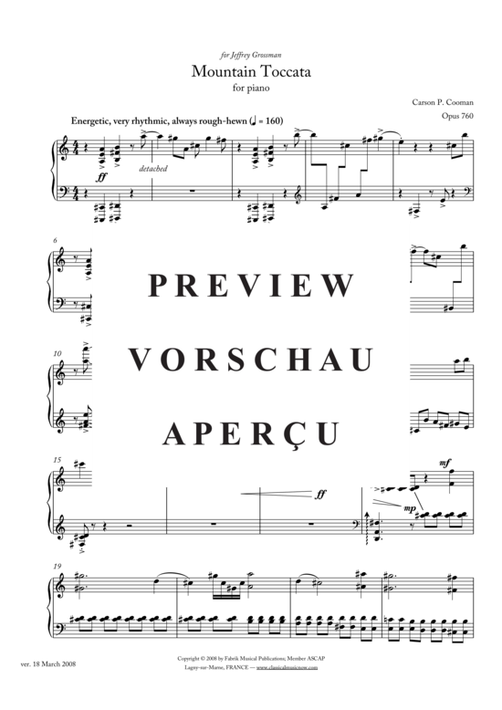 Product gallery: Page 3 of 8 Mountain Toccata , , Piano Solo