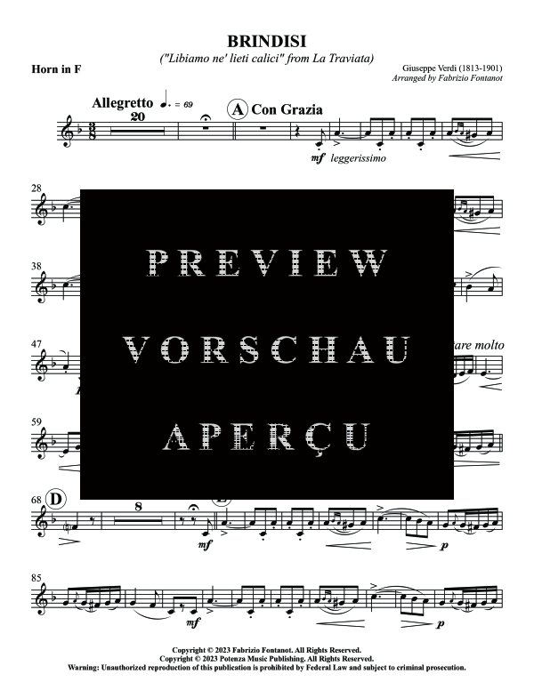 gallery: Brindisi (Drinking Song), , (horn in F and piano)