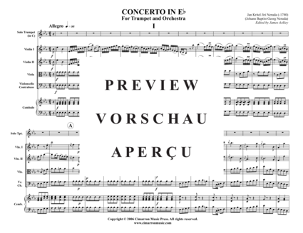 Product gallery: Page 2 of 21 Concerto in Es , , (trumpet + chamber orchestra)