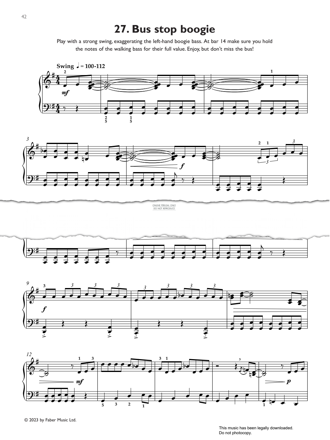Produktgalerie: Seite 1 von 1 Bus Stop Boogie, Pam Wedgwood, Klavier