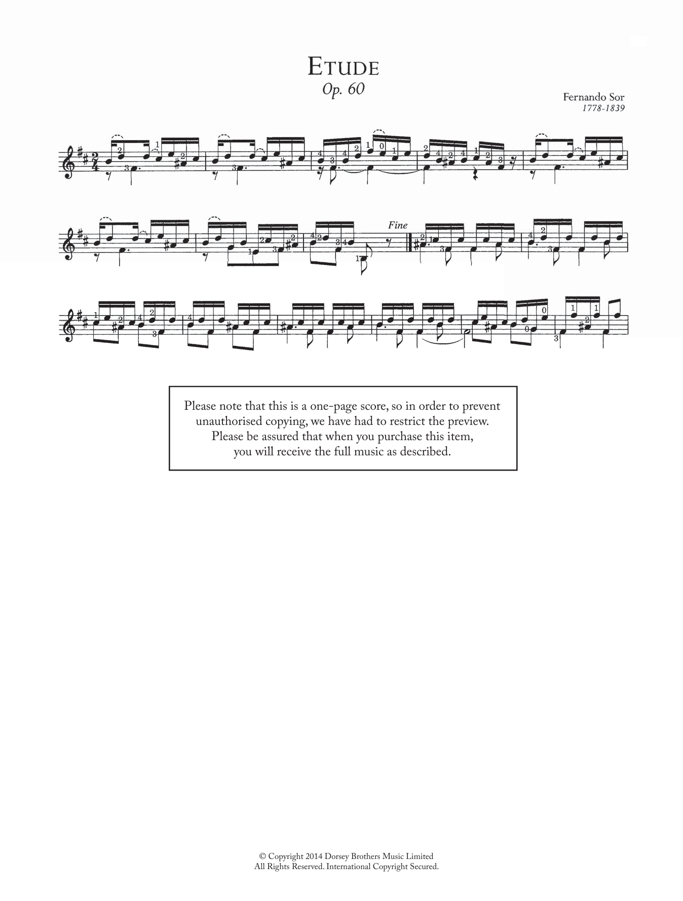 Produktbild zu: Etude, Op.60