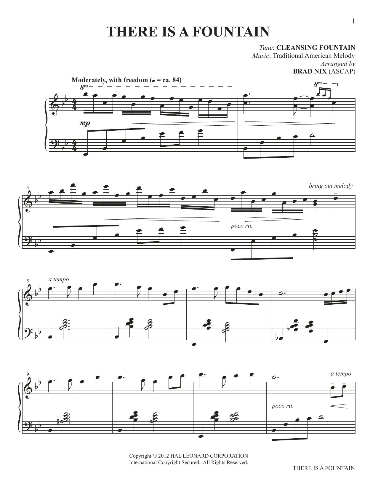 Product picture to: There Is A Fountain (arr. Brad Nix)