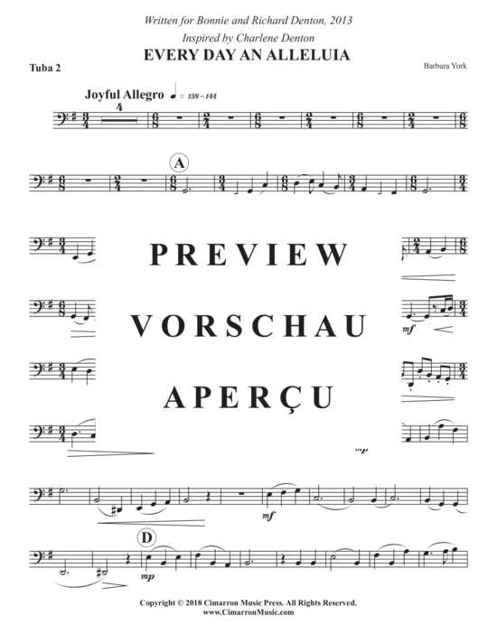 Product gallery: Page 21 of 21 Every Day an Alleluia , , (Trio for 2x tuba + piano)