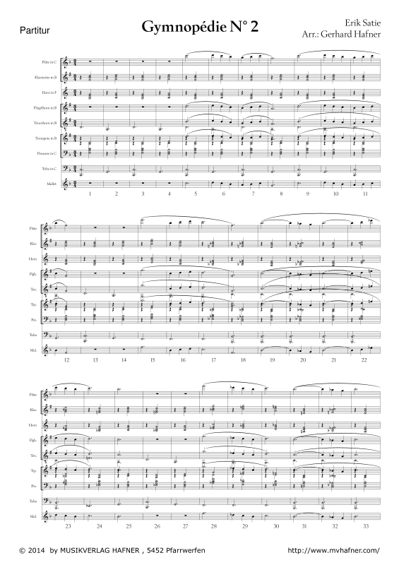 Product gallery: Page 1 of 11 Gymnopedie No. 2, , (large wind orchestra)