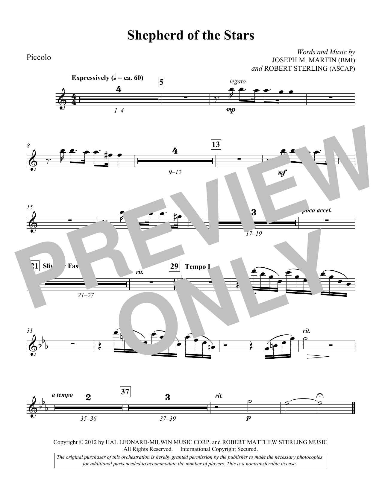 Product picture to: Shepherd Of The Stars - Piccolo