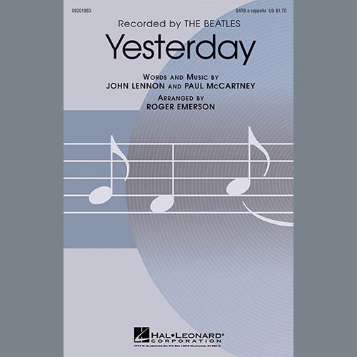 Produktbild zu: Yesterday (arr. Roger Emerson)