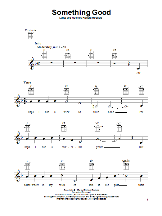 Product gallery: Page 1 of 1 Something Good (from The Sound of Music), Rodgers & Hammerstein