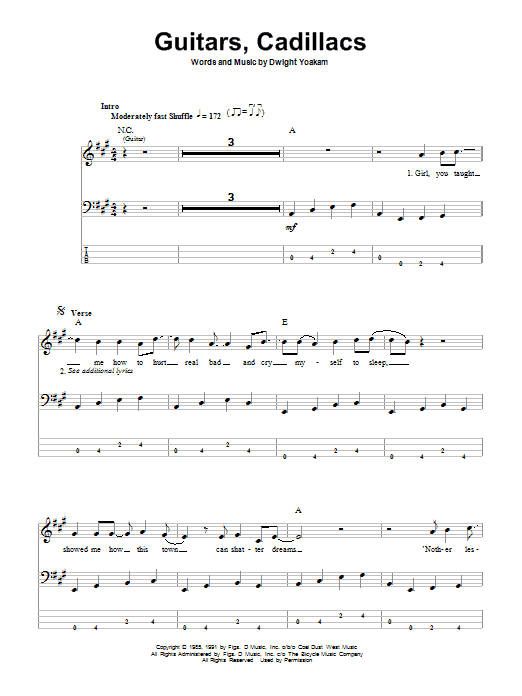 Produktgalerie: Seite 1 von 1 Guitars, Cadillacs, Dwight Yoakam, E-Bass