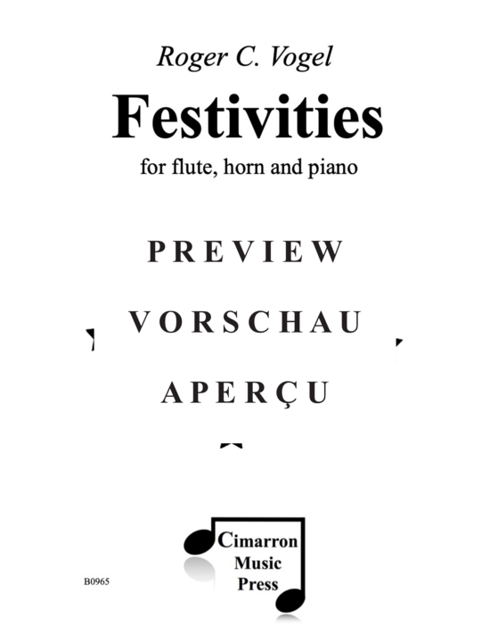 Product gallery: Page 2 of 21 Festivities , , (flute, horn and piano)