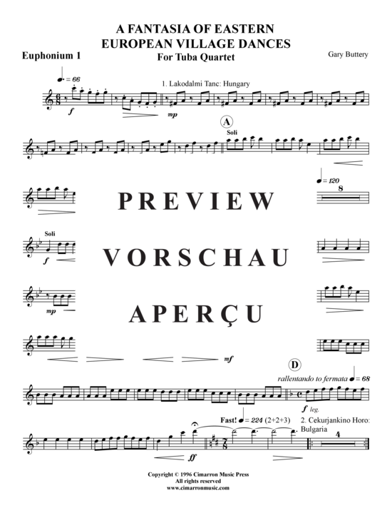 Product gallery: Page 13 of 21 Fantasia of Eastern European Village Dances , , (Tuba Quartet: 2x Baritone, 2xTuba)