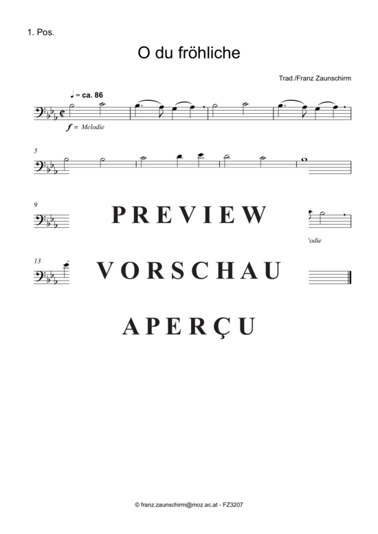 gallery: O du fröhliche , , (Quartett für 4x Posaune)