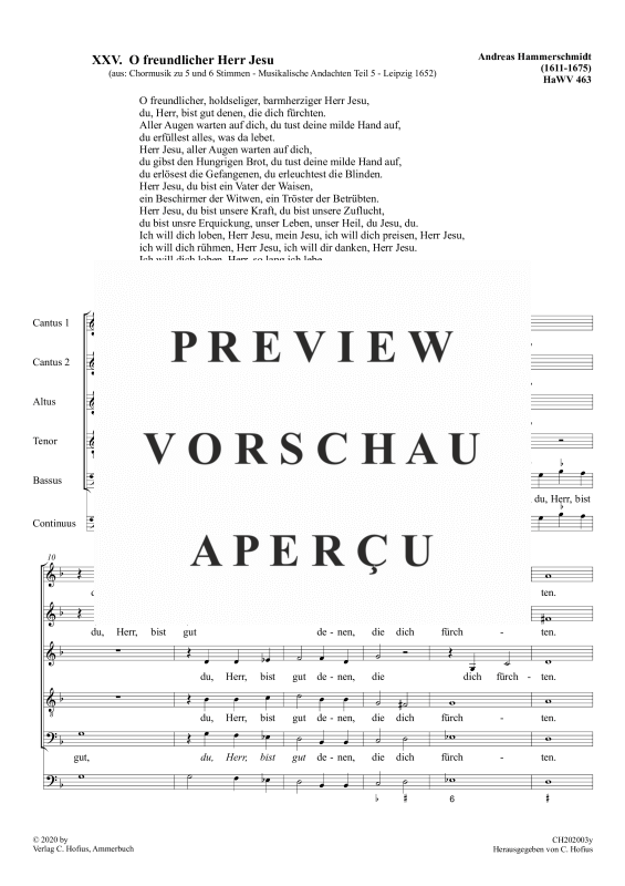 gallery: O freundlicher Herr Jesu , , (Gemischter Chor 5-stimmig)
