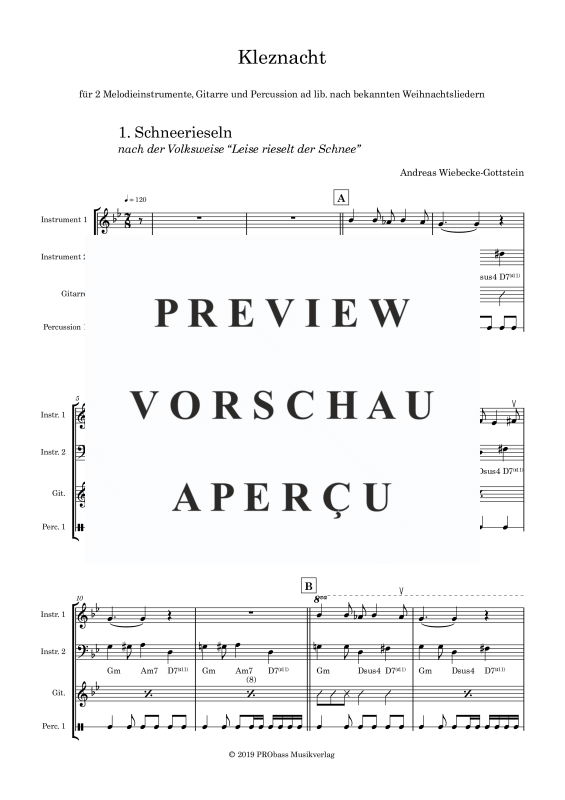 gallery: Kleznacht, , 2 Melody Instruments, Guitar and Percussion Ad Lib.