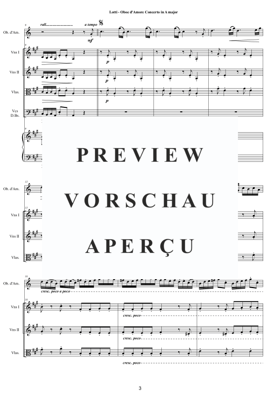 Produktgalerie: Seite 4 von 11 Concerto in A major, , Oboe d'Amore und Kammerorchester