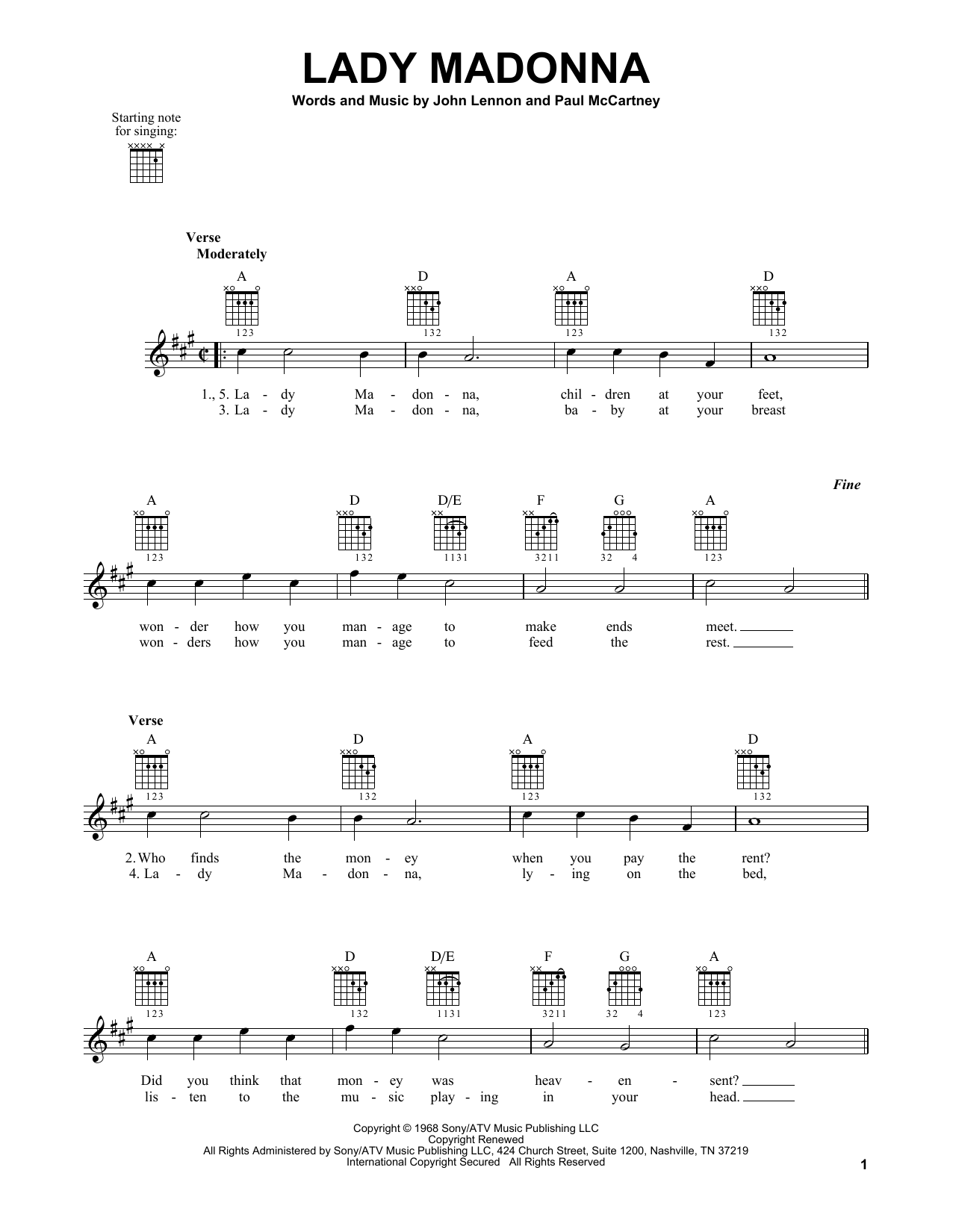 Produktbild zu: Lady Madonna