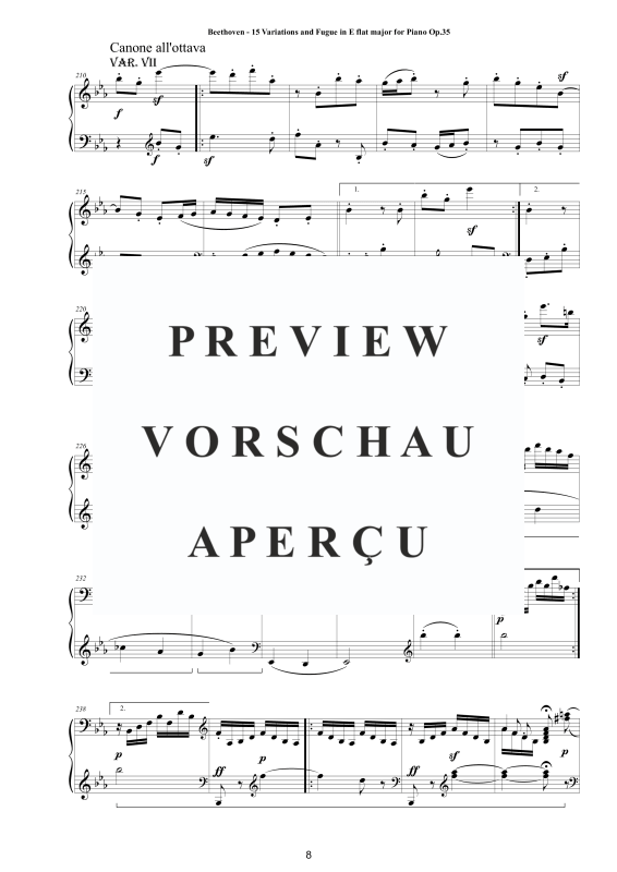Produktgalerie: Seite 9 von 11 15 Variations and Fugue in E flat major for Piano Op.35, , Klavier Solo