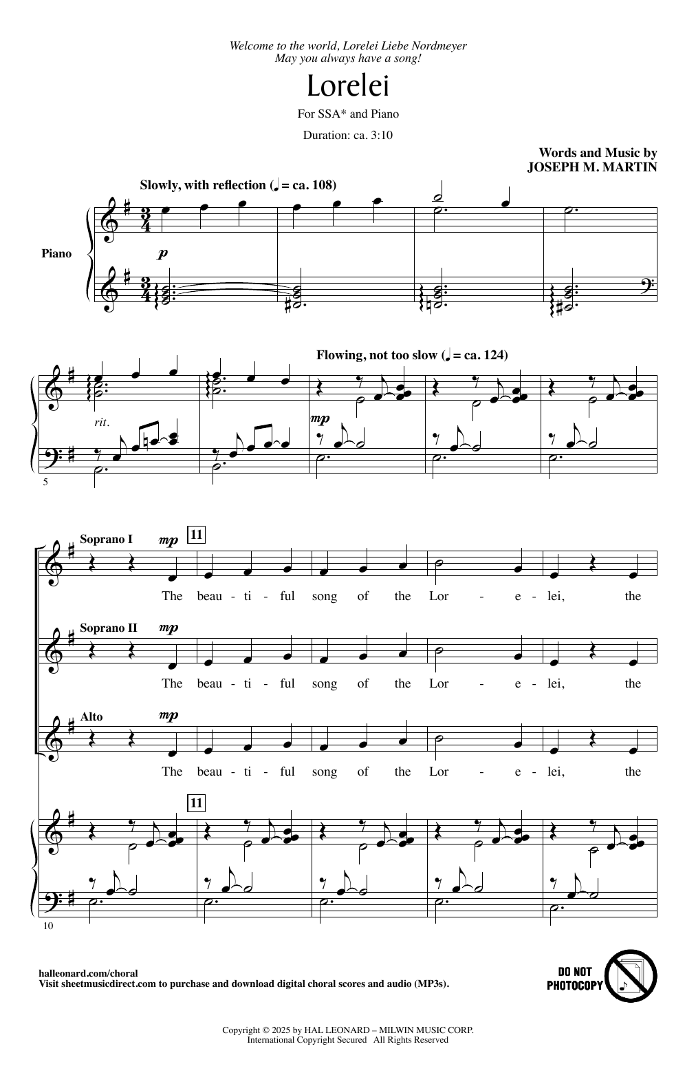 Produktgalerie: Seite 1 von 1 Lorelei, Joseph M. Martin, Chor