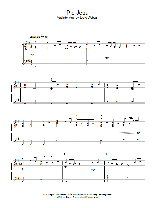 Product picture to:  Pie Jesu - Andrew Lloyd Webber