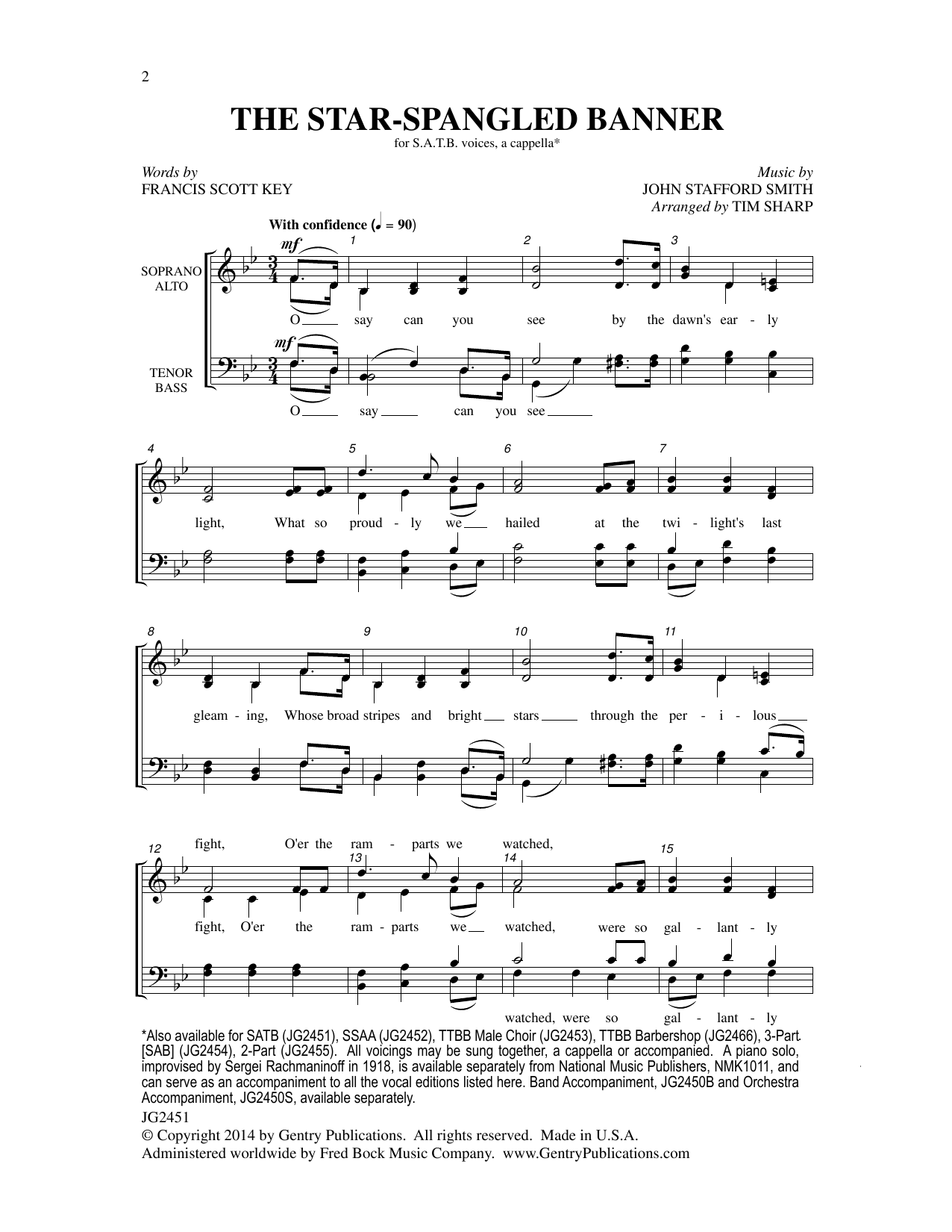 Produktgalerie: Seite 1 von 1 The Star-Spangled Banner, Tim Sharp, Chor