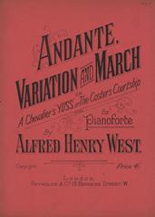 cover: Andante, Variation and March, Alfred H. West