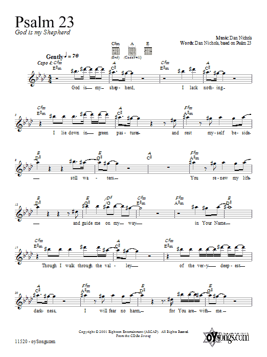 Product gallery: Page 1 of 1 Psalm 23, Dan Nichols