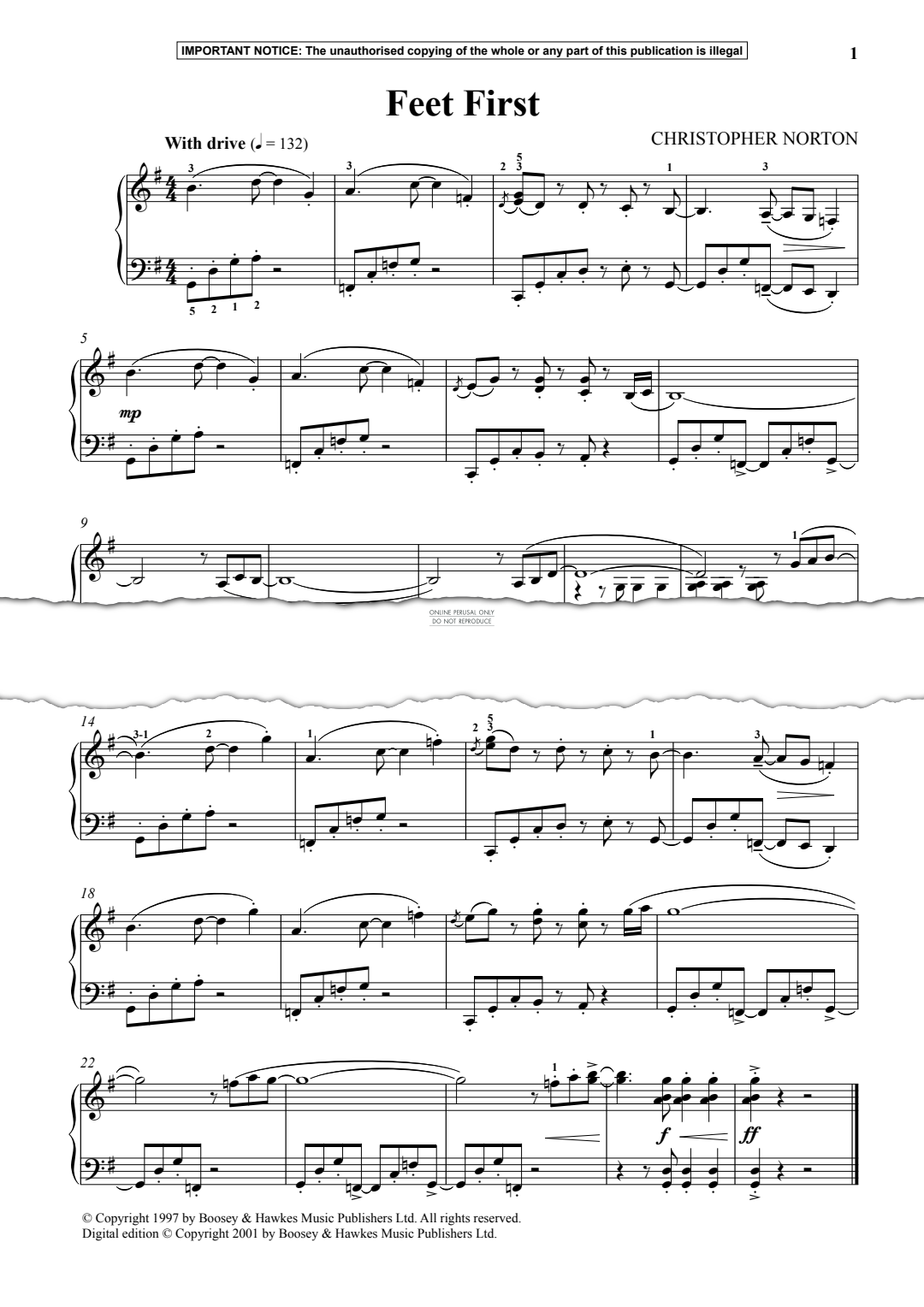Produktgalerie: Seite 1 von 1 Feet First, Christopher Norton, Klavier