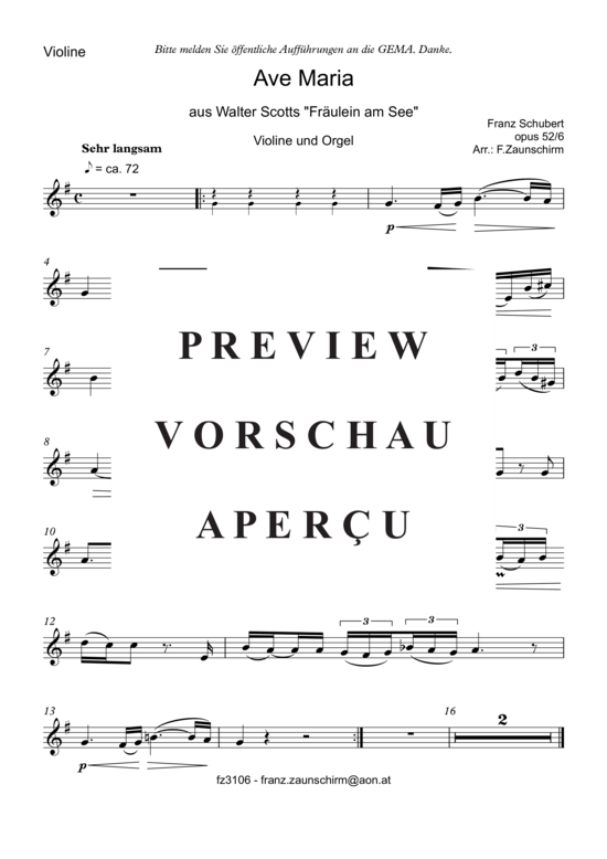 gallery: Ave Maria , , (Violine + Orgel)