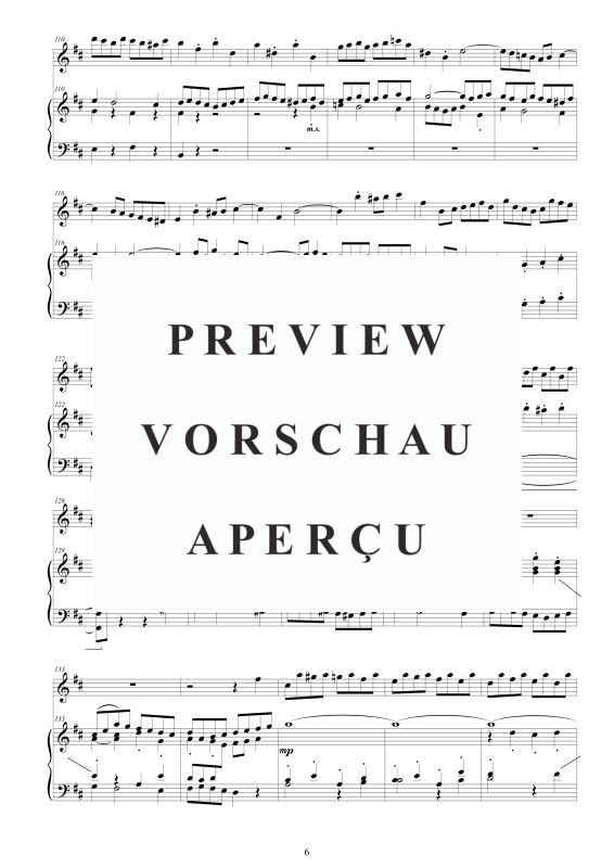 Produktgalerie: Seite 7 von 11 Orchester Suite Nr. 2 in H-Moll BWV 1067, , Querflöte und Klavier - Piano Version