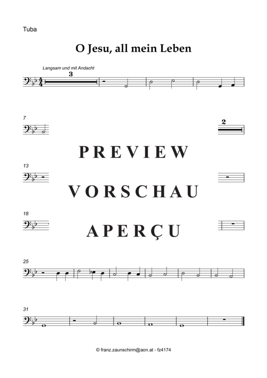 Product gallery: Page 5 of 8 O Jesu, all mein Leben bist du , , (tuba + piano)