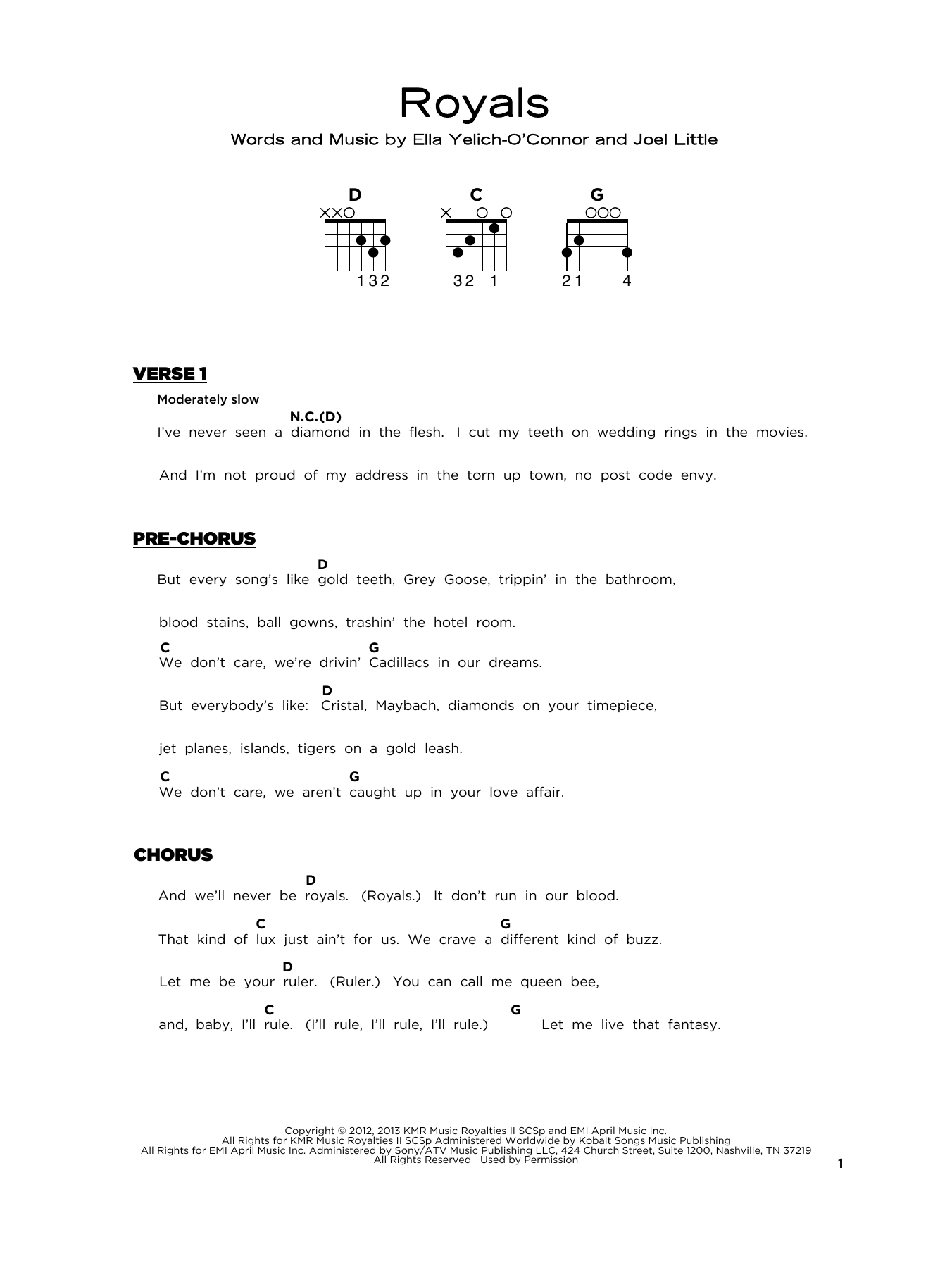 Product picture to:  Royals - Lorde